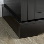 Buffet moderne HOMCOM avec placards de rangement, 2 tiroirs et étagères réglables, noir