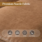 Canapé 3 places rembourré HOOOWOOO Mid-Century avec pieds en bois pour salon