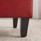 Pouf de rangement rectangulaire rembourré 50,3 x 17,50 x 18 po - Similicuir