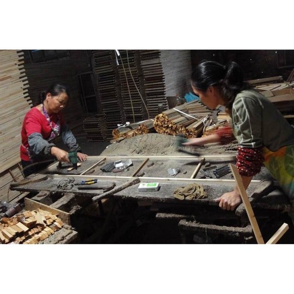 Paravent en bambou fait main de 6 pieds (Chine)