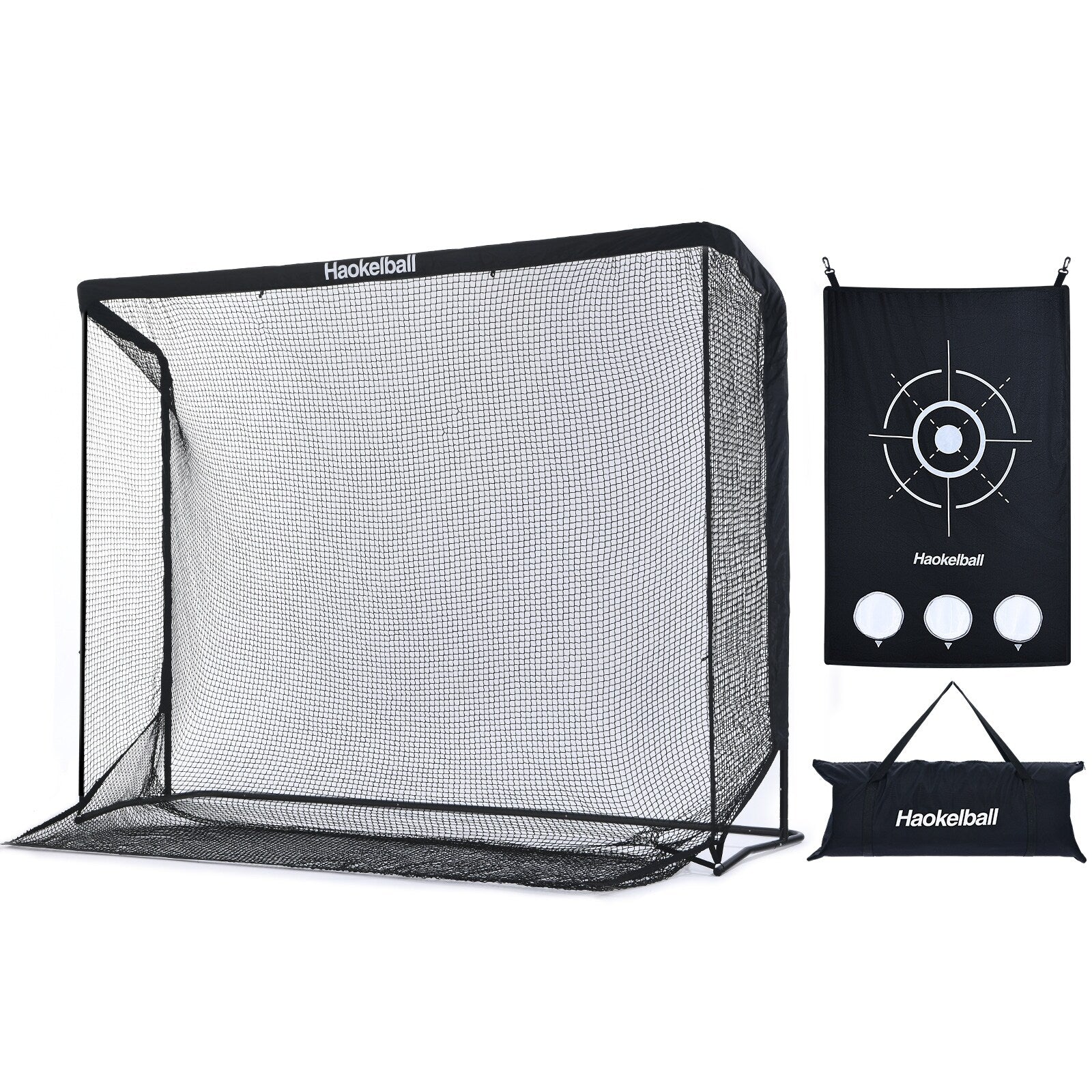 Filet de golf Haokelball 10x7,5 pieds Filet d'entraînement de golf avec tissu cible Filet de frappe de golf robuste