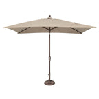 Parasol inclinable rectangulaire à bouton-poussoir SimplyShade Catalina de 10 pieds