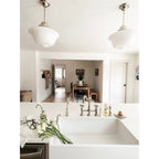 Robinet de cuisine Kingston Brass Heritage Bridge avec douchette en laiton