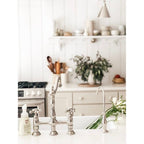 Robinet de cuisine Kingston Brass Heritage Bridge avec douchette en laiton