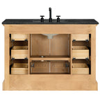 Meuble-lavabo Hervas avec plateau en marbre naturel sans miroir