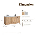 Meuble-lavabo Hervas avec plateau en marbre naturel sans miroir