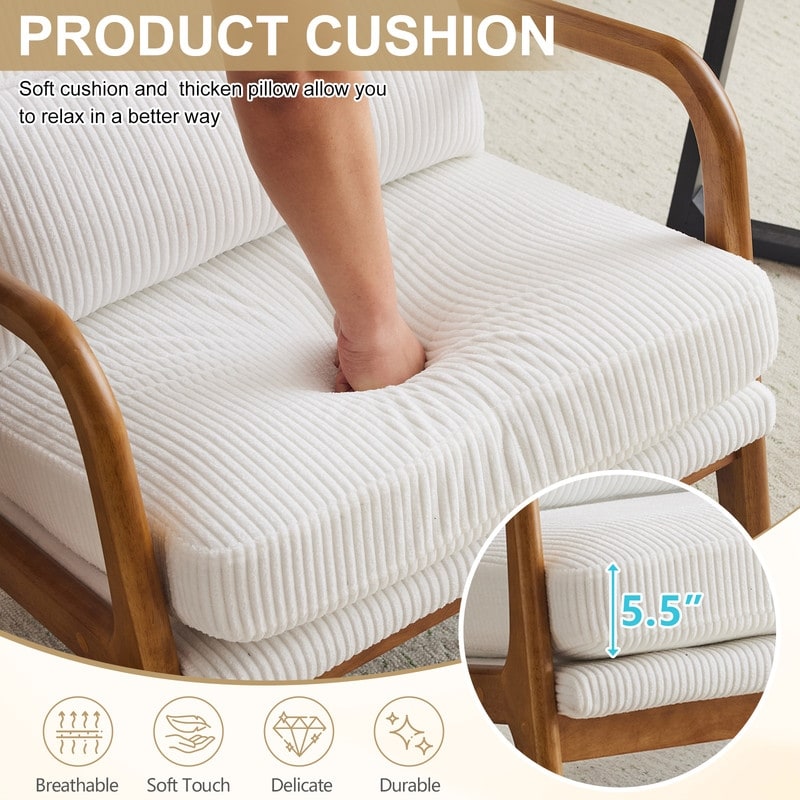 Chaise de loisirs à dossier haut en bois massif avec accoudoirs et dossier Chaise d'appoint