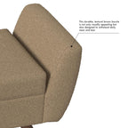 Banc de rangement moderne Sherpa avec pieds en bois HomePop