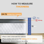 Matelas hybride en mousse à mémoire de forme SweDrea de 12 po de taille moyenne avec CertiPUR-US et Oeko-TEX, doté d'une absorption au charbon de bambou.