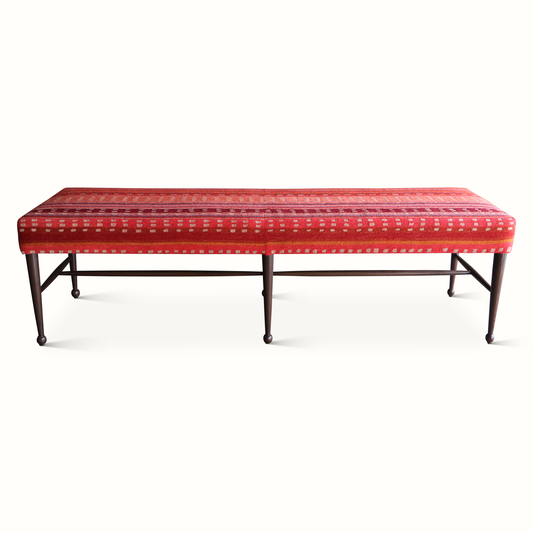 Banc Madison en textile de laine vintage