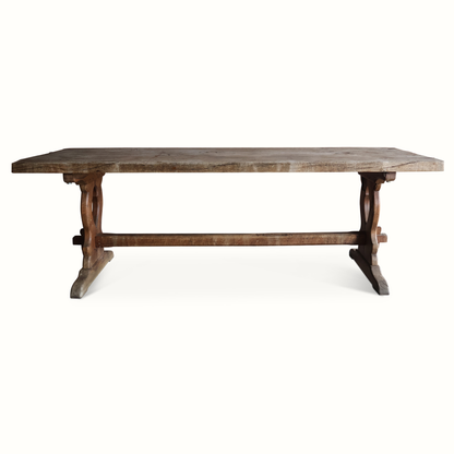 Table de réfectoire ancienne en chêne français