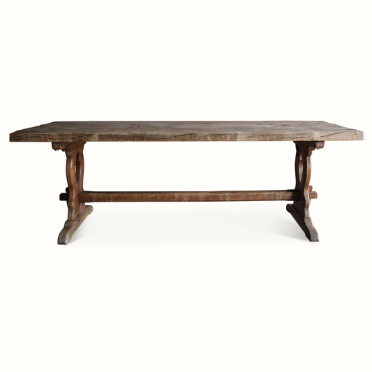 Table de réfectoire ancienne en chêne français
