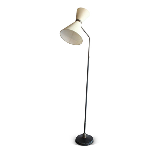 Lampadaire pivotant vintage en fer avec abat-jour Diablo