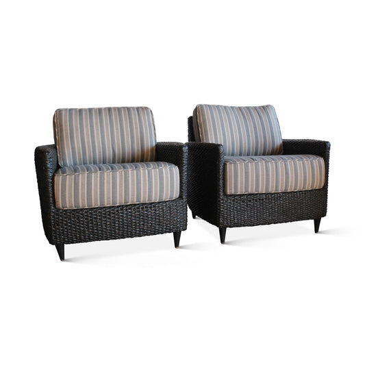 Paire de fauteuils vintage en jonc de mer tressé