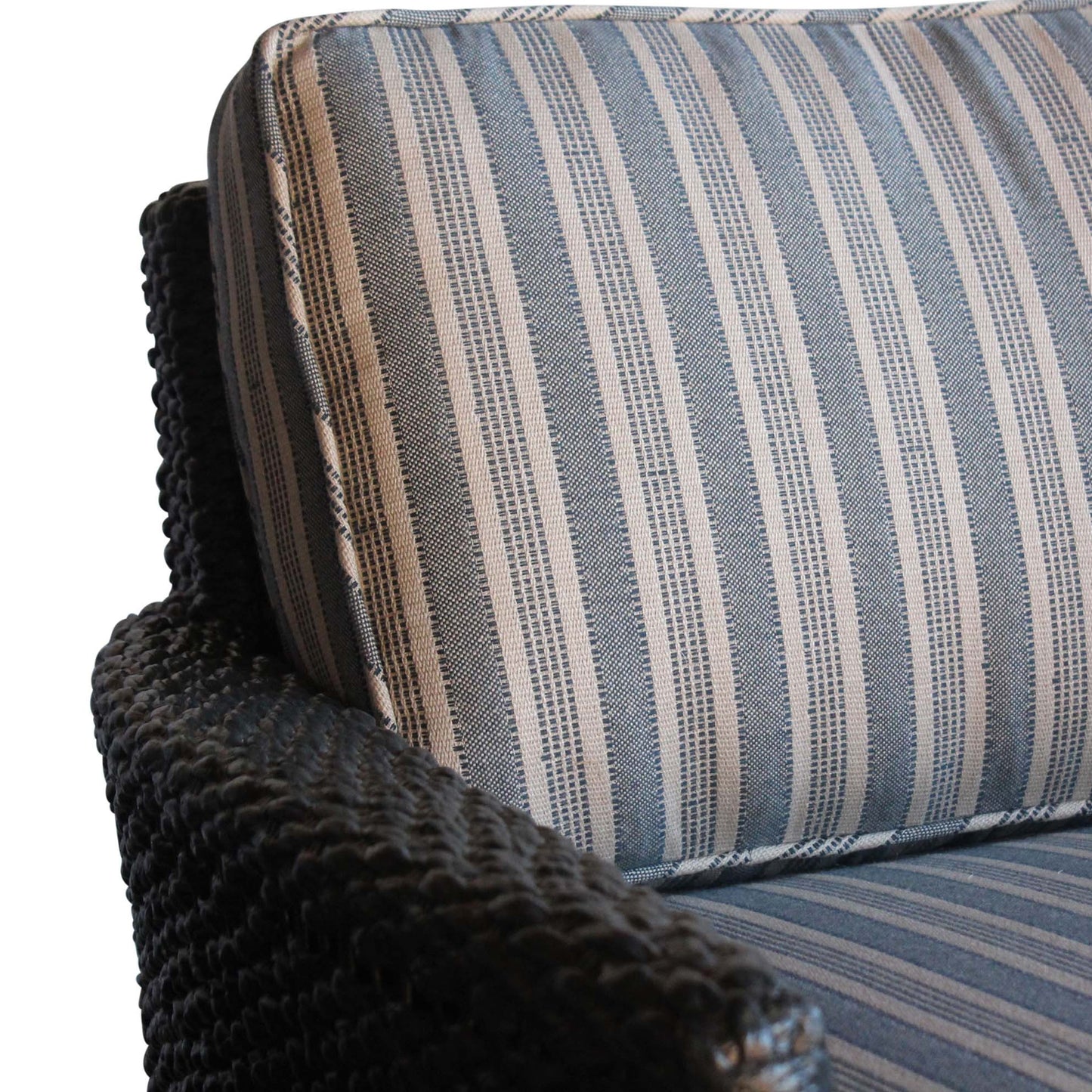 Paire de fauteuils vintage en jonc de mer tressé