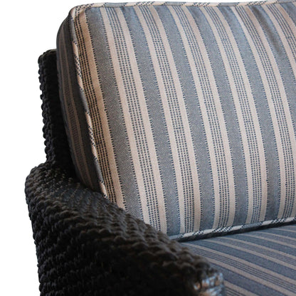 Paire de fauteuils vintage en jonc de mer tressé