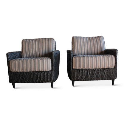 Paire de fauteuils vintage en jonc de mer tressé