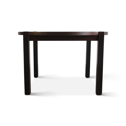 Table ronde danoise vintage en chêne et carrelage