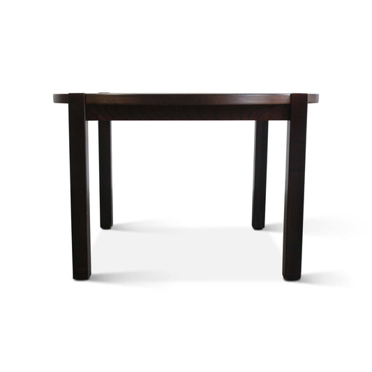 Table ronde danoise vintage en chêne et carrelage