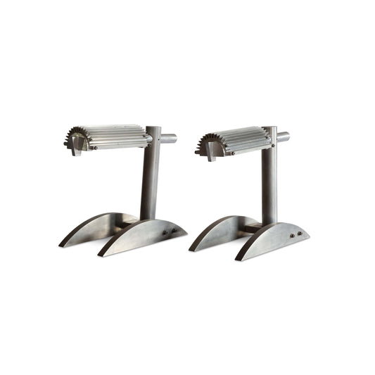 Paire de lampes de bureau Art déco en nickel, époque machine, années 1930