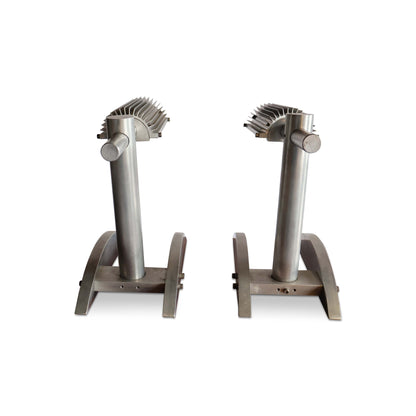 Paire de lampes de bureau Art déco en nickel, époque machine, années 1930