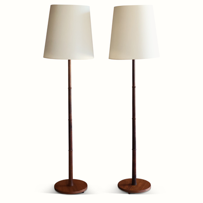 Lampadaires danois en palissandre