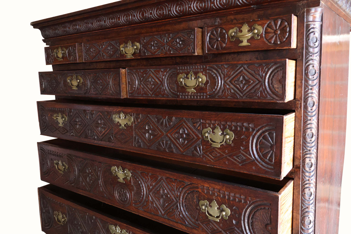 Bureau de chêne anglo-indien de George III 