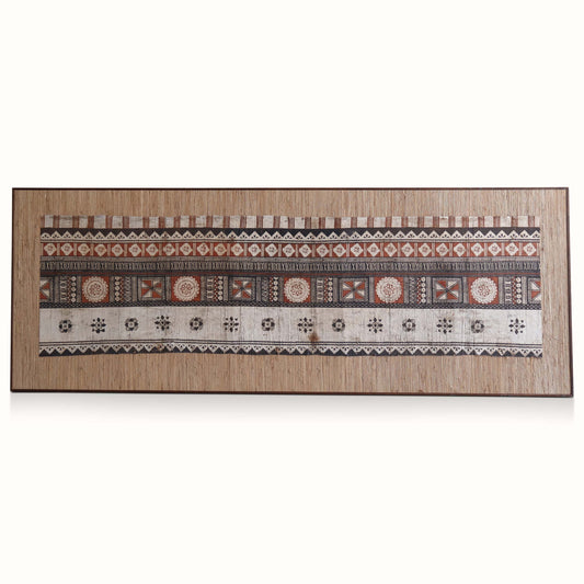 Tissu Tapa polynésien monté et encadré