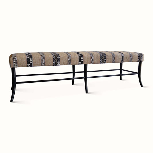 Banc Croft en textile marocain vintage