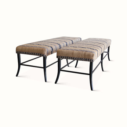 Banc Croft en textile marocain vintage