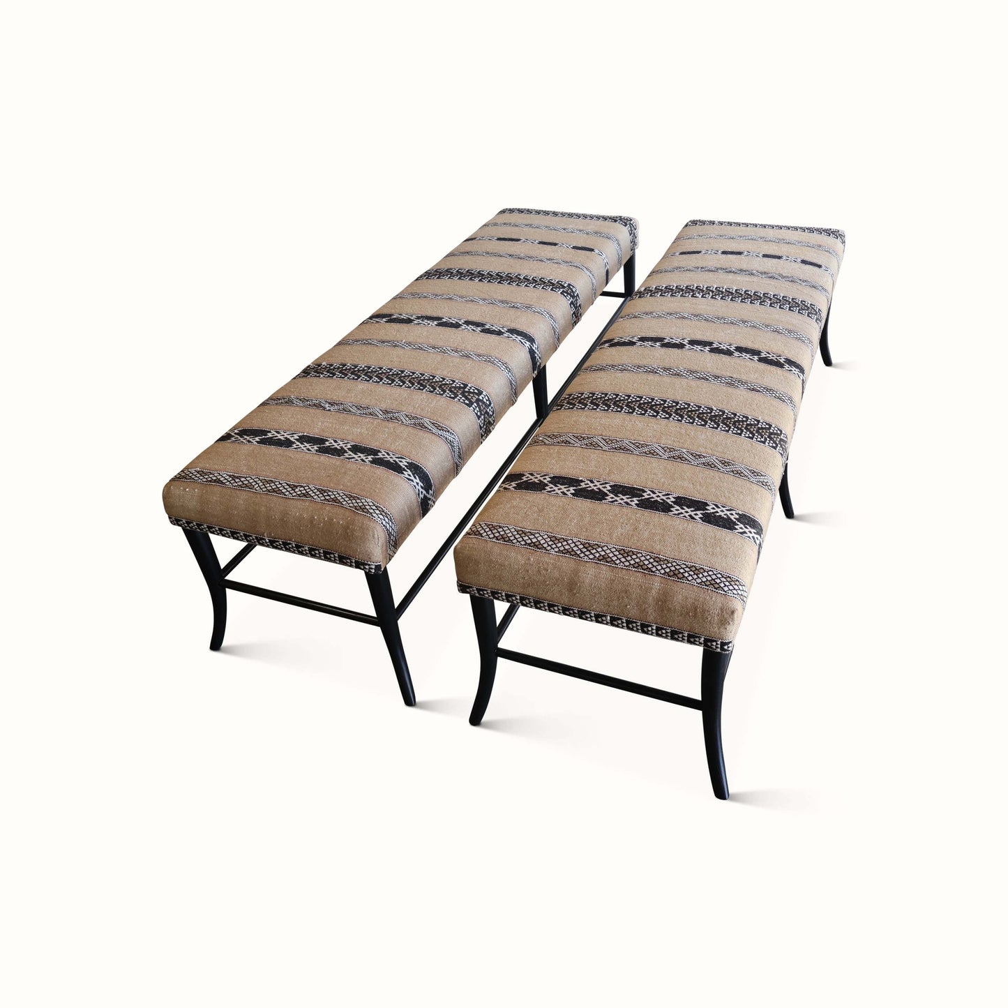 Banc Croft en textile marocain vintage