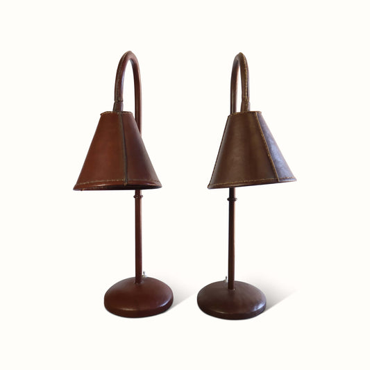 Lampes de table en cuir par Valenti