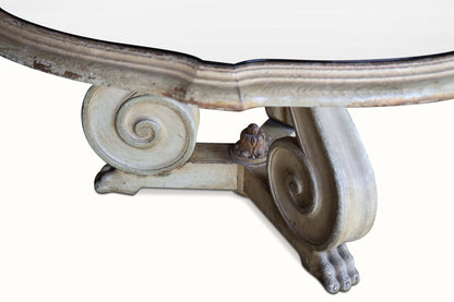Table centrale en miroir de style rococo italien du XIXe siècle