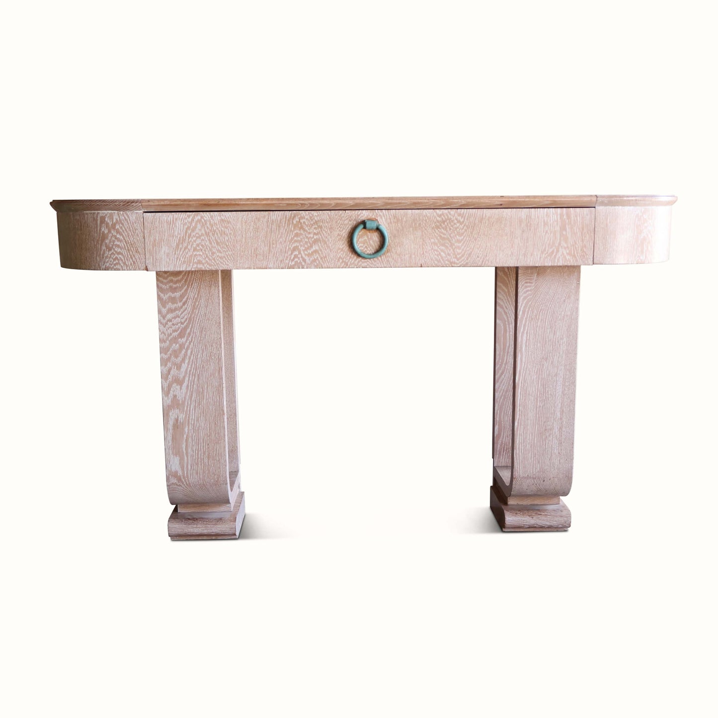 Console murale moderne en chêne cérusé