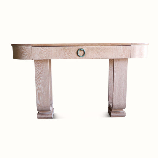 Console murale moderne en chêne cérusé