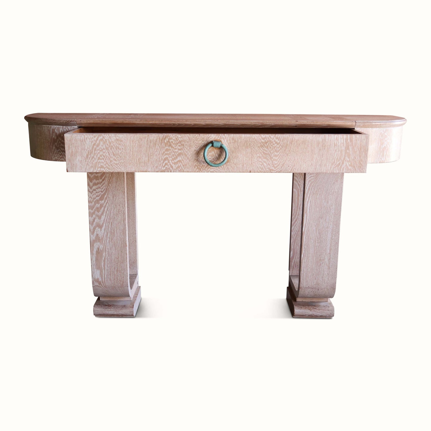 Console murale moderne en chêne cérusé