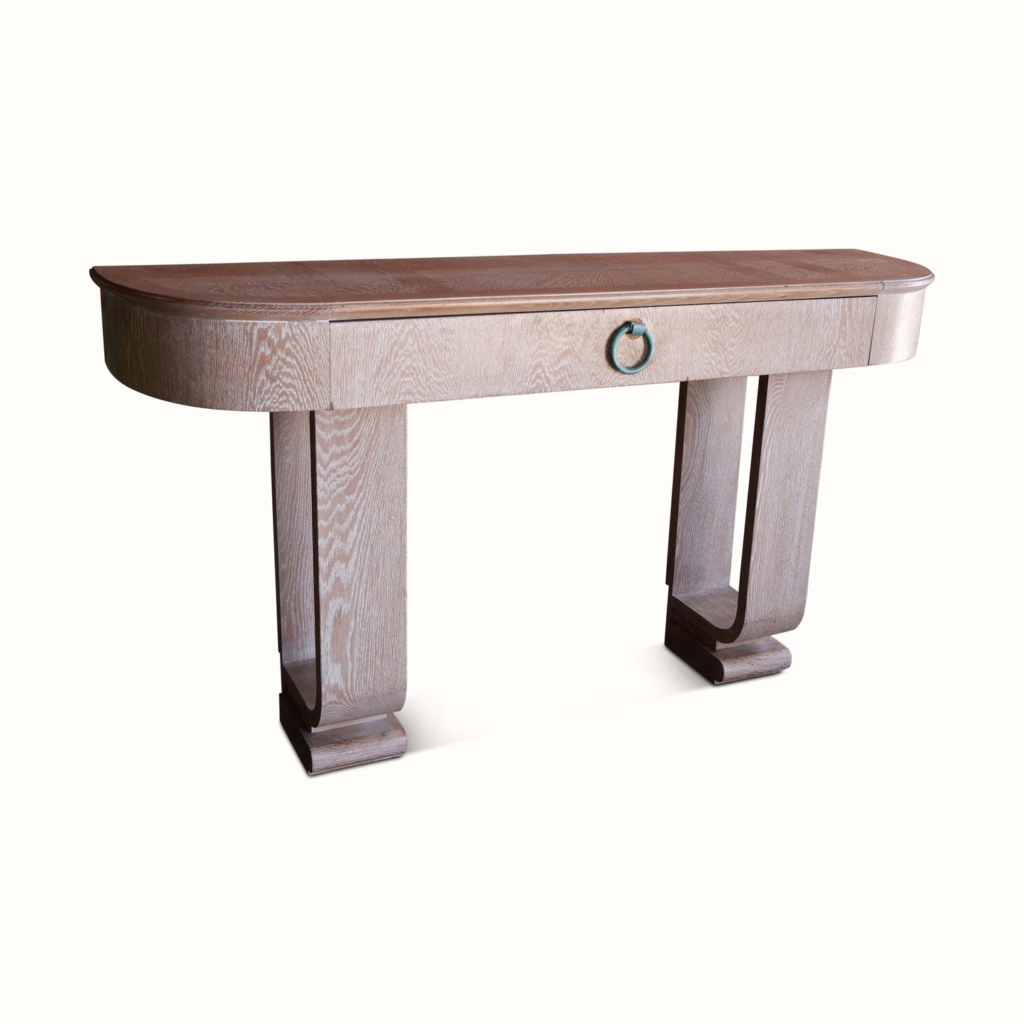 Console murale moderne en chêne cérusé