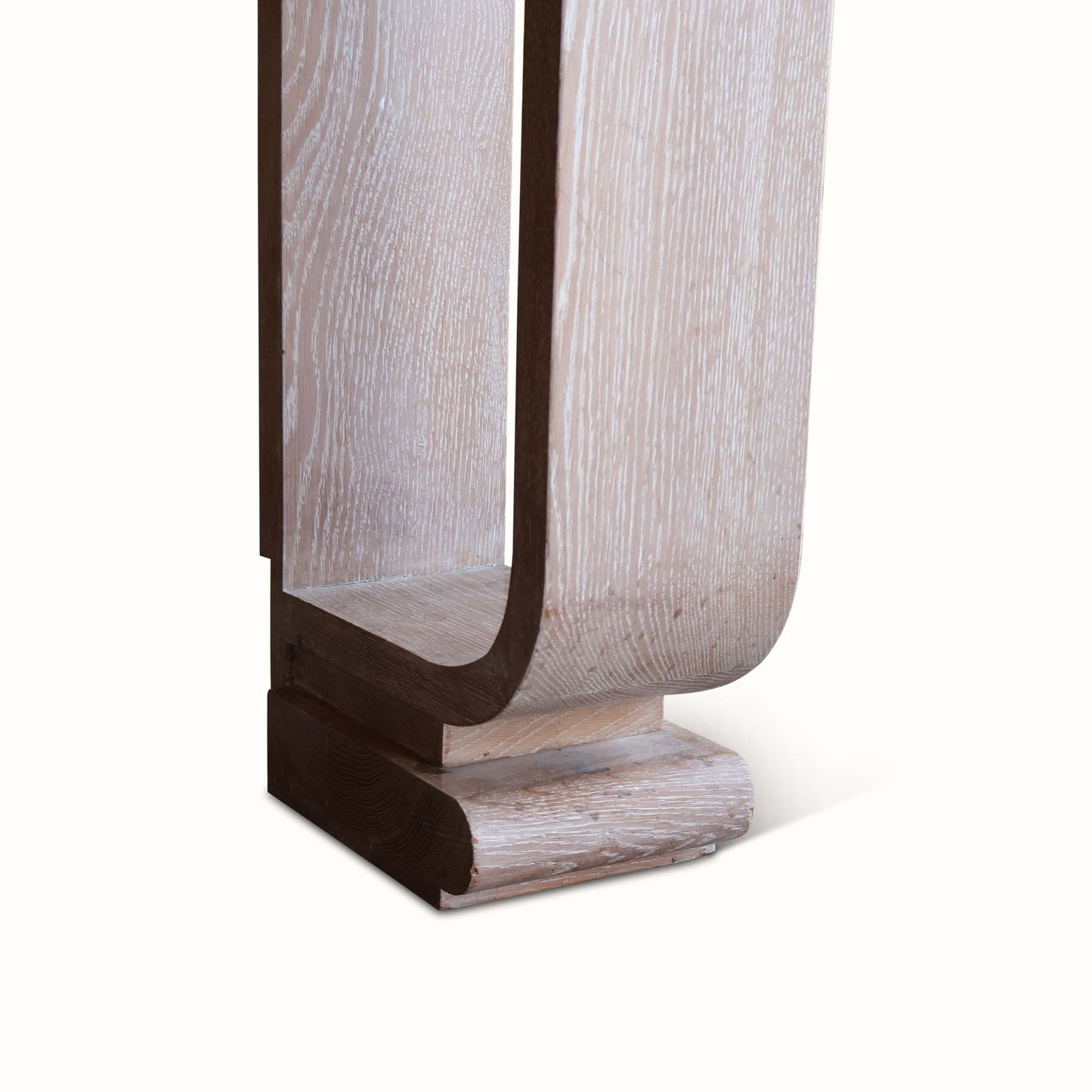 Console murale moderne en chêne cérusé