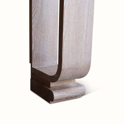 Console murale moderne en chêne cérusé