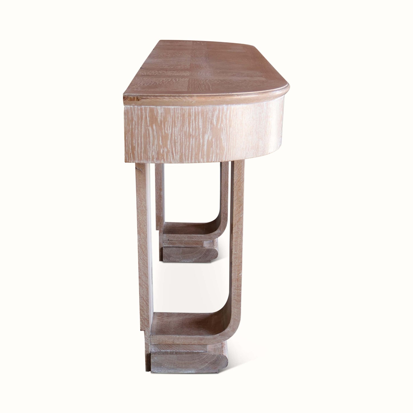 Console murale moderne en chêne cérusé