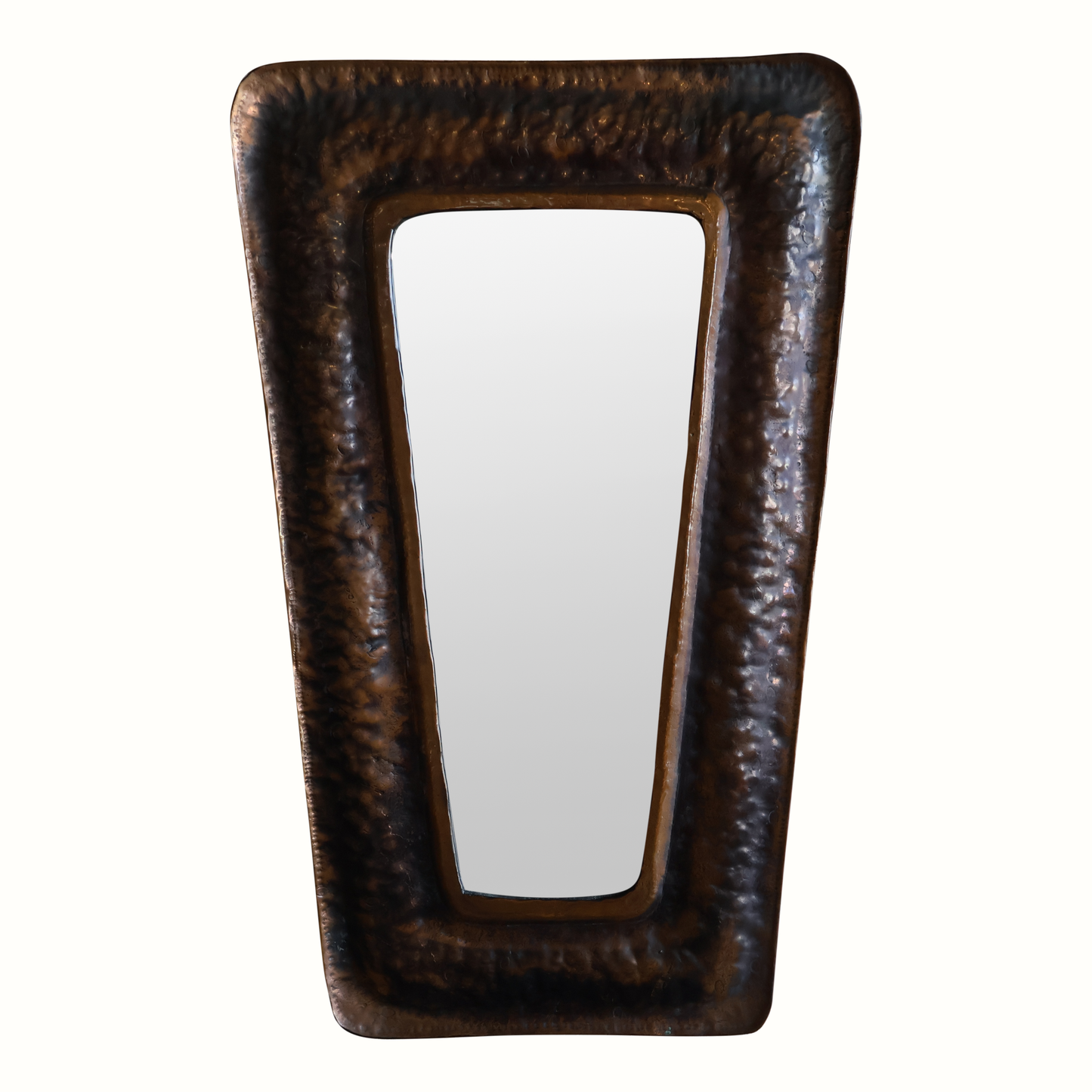 Miroir en cuivre, France, années 1960