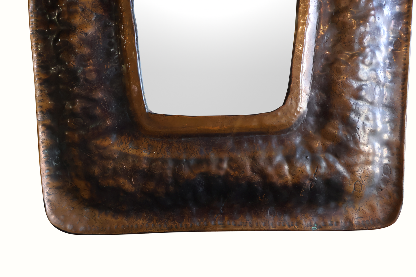 Miroir en cuivre, France, années 1960