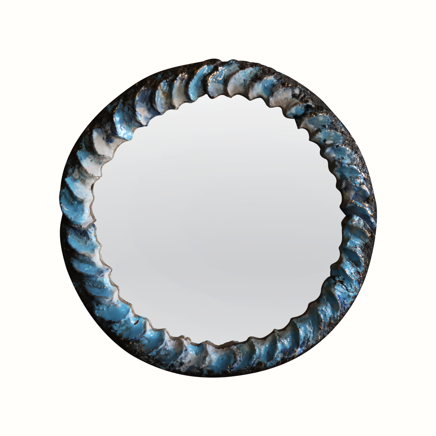 Miroir en céramique, France, années 1960