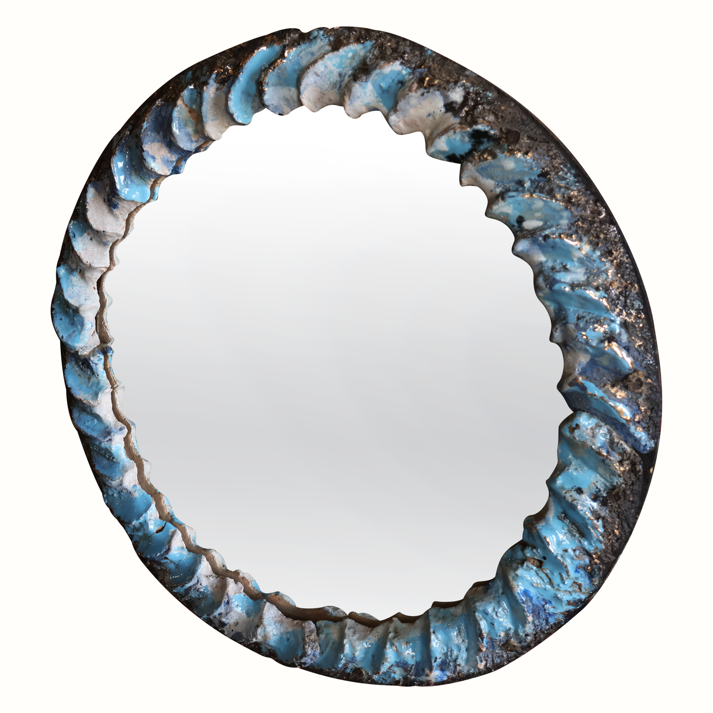 Miroir en céramique, France, années 1960