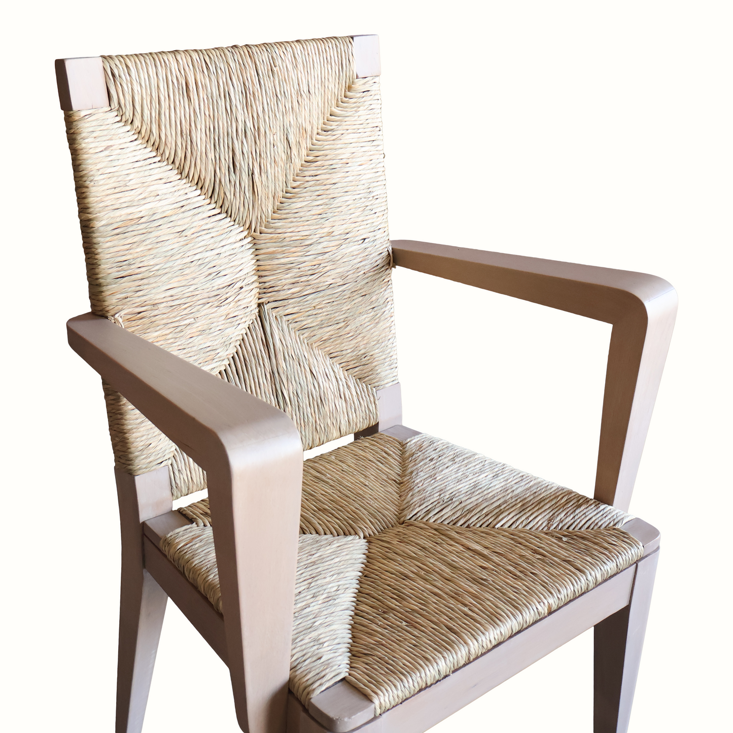 Paire de fauteuils en jonc français des années 1940