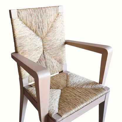 Paire de fauteuils en jonc français des années 1940