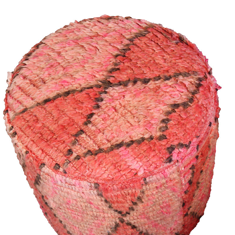 Paire de poufs marocains rembourrés vintage