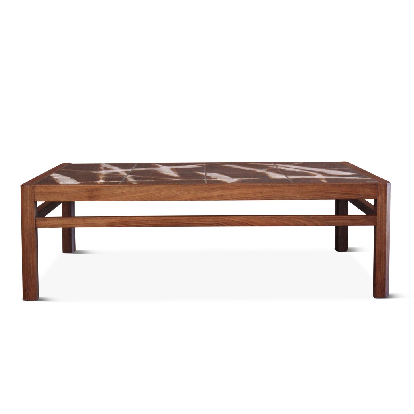Table basse danoise vintage en palissandre et carreaux de céramique par Ole Bjorn Krüger, années 1960
