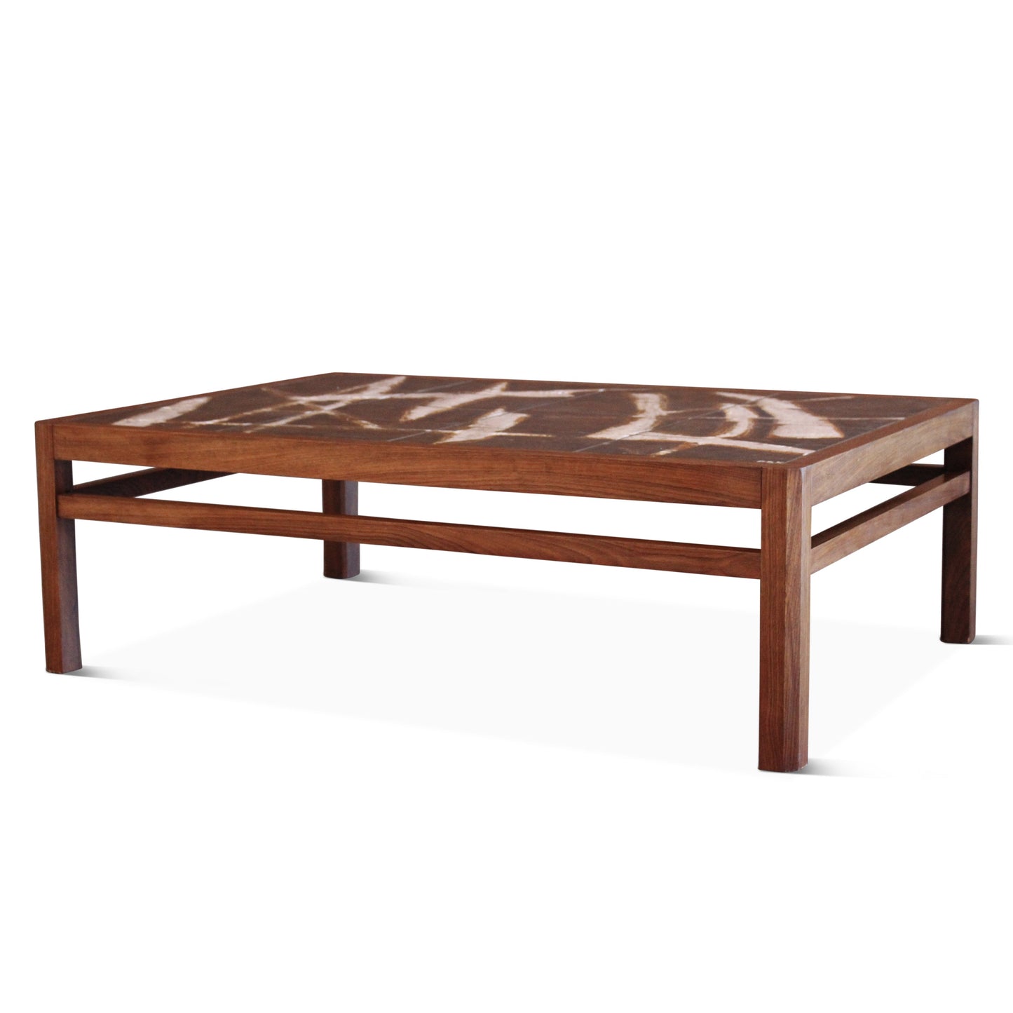 Table basse danoise vintage en palissandre et carreaux de céramique par Ole Bjorn Krüger, années 1960