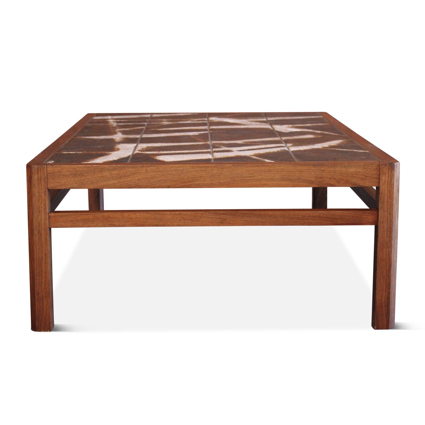 Table basse danoise vintage en palissandre et carreaux de céramique par Ole Bjorn Krüger, années 1960